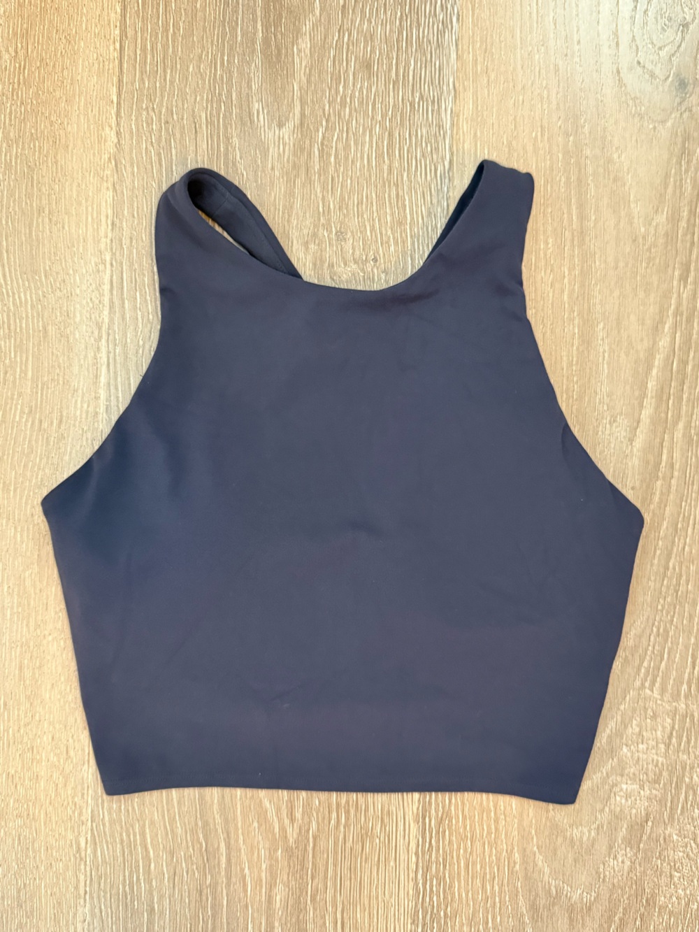 Athleta navy high neck crop top